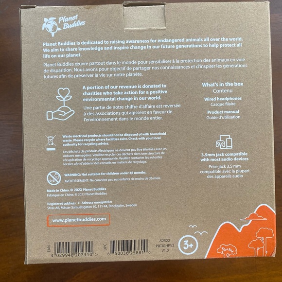 Planet Buddies Charlie the Tiger Furry kids wired headphones - Picture 11 of 15